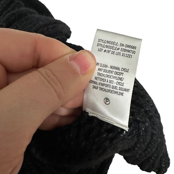 Helmut Lang M Black Ocacity Draped Chunky Knit Asymmetrical Cardigan Sweater - Picture 10 of 10